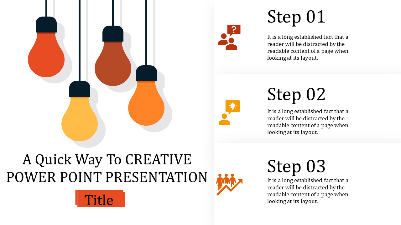Free - Creative PowerPoint Presentation and Google slides With Hanging Bulbs